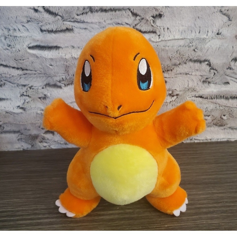 VTG Licensed Pokemon Charmander Pouch Plush 10" Soft Stuffed Doll Purse Zips